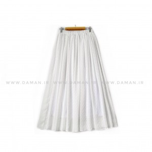 دامن حریر  سفید    قد 90 کد (22)