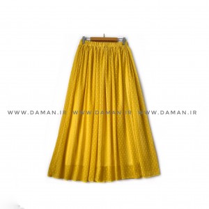 دامن حریر  زرد    قد 90 کد (22)
