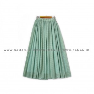 دامن حریر سبزآبی    قد 90 کد (22)