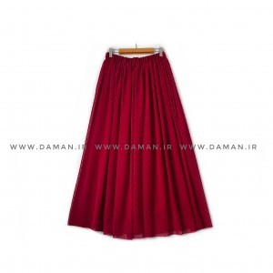 دامن حریر  زرشکی    قد 90 کد (22)