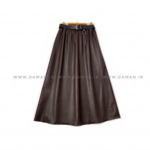 دامن  چرم  قهوه اي  قد   90  با کمربند