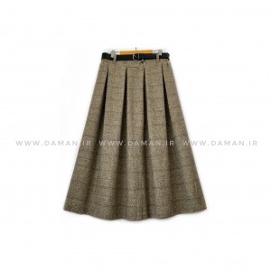 دامن پشمی با کمربند قد 80  کد (S 300)