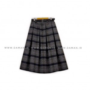 دامن پشمی با کمربند قد 80  کد (117)