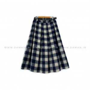 دامن پشمی با کمربند قد 80  کد (S 599)