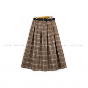 دامن پشمی با کمربند قد 80  کد ( S 707)