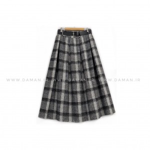 دامن پشمی با کمربند قد 80  کد ( S 755 )