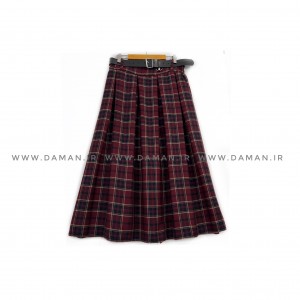 دامن چهارخانه با کمربند قد 80  کد (  S 946 )