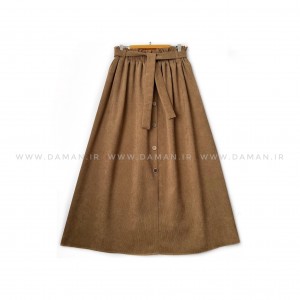دامن جلو دکمه  نسکافه ای  قد 90  كد (333)