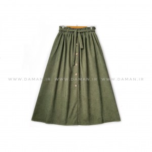 دامن جلو دکمه سبز   قد 80  كد (333)