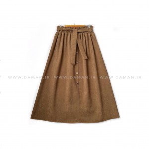 دامن جلو دکمه  نسکافه ای  قد 80  كد (333)