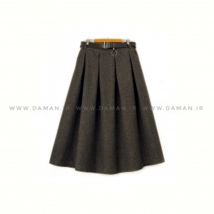 دامن پشمی با کمربند قد 80  کد ( S309 )