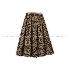 دامن پشمی با کمربند قد 80  کد ( 3068 )