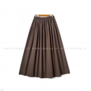 دامن  لينن  زیتونی تیره قد 90 كد (200)(تم قهوه ای دارد)