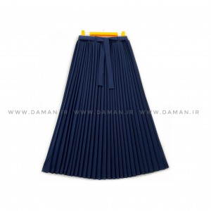 دامن پلیسه سرمه ای قد 90 كد (288)
