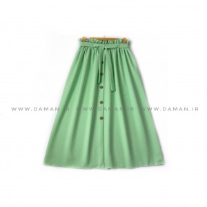 دامن جلو دکمه  سبز روشن قد 80