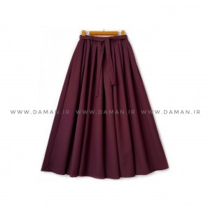 دامن  زرشکی سیر   قد 90 کد (555)