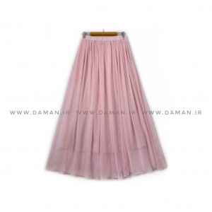 دامن حریر صورتی   قد 90