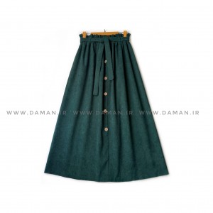 دامن مخمل کبریتی  یشمی  قد 90  كد (99)