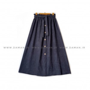 دامن مخمل کبریتی  سرمه ای   قد 90  كد (99)