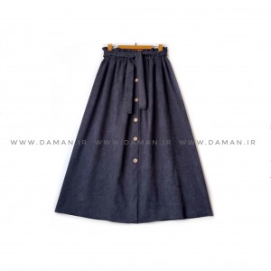 دامن مخمل کبریتی  سرمه ای  قد 80  كد (99)