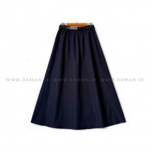 دامن کتان زارا  سرمه ای  قد 90  با کمربند کد ( 600 )