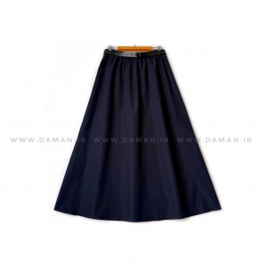 دامن  کتان زارا  سرمه ای  قد 80  با کمربند کد ( 600 )