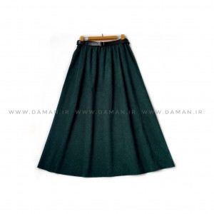 دامن مخمل کبریتی  یشمی   قد 80  با کمربند کد ( 111 )