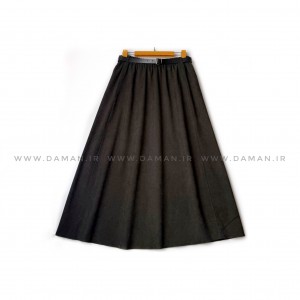 دامن مخمل کبریتی  لجنی   قد 80  با کمربند کد ( 111 )