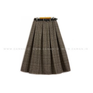 دامن پشمی با کمربند قد 80  کد (p 914)