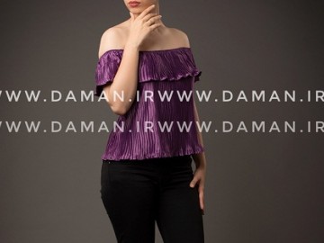 بلوز یقه قایقی بنفش