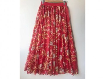 دامن حریر گلدار  قد 90 کد (21)