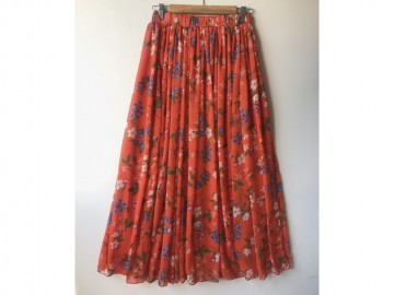 دامن حریر گلدار  قد 90 کد ( 49)