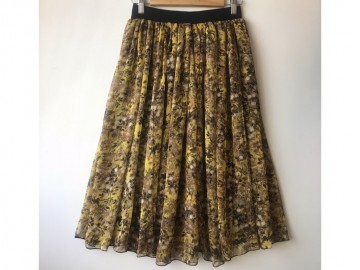 دامن حریر گلدار  قد 75  کد (45)