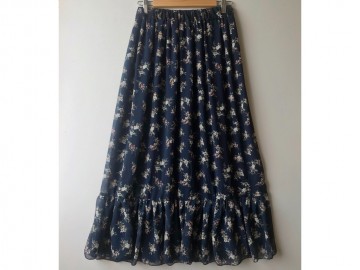 دامن حریر گلدار  قد 90 کد (97)