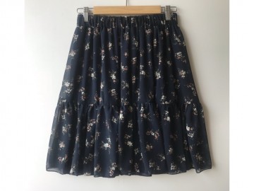 دامن حریر گلدار  قد 55  کد (97)