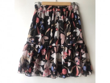 دامن حریر گلدار  قد 55  کد (91)