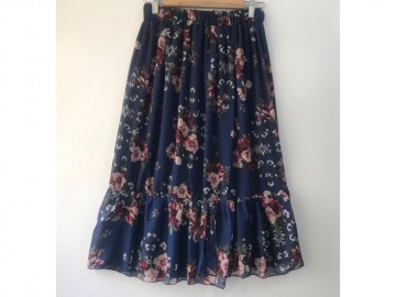 دامن حریر گلدار  قد 75  کد (212)