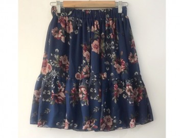 دامن حریر گلدار  قد 55  کد (212)