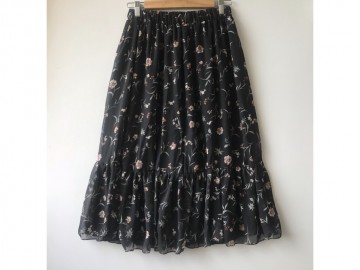 دامن حریر گلدار  قد 75  کد (214)