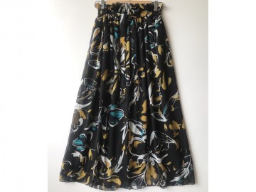 دامن حریر گلدار  قد 90 کد (229)