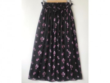 دامن حریر گلدار  قد 90 کد (244)