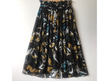 دامن حریر گلدار  قد 75 کد (229)