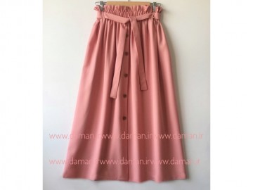 دامن جلو دکمه  گلبهی قد 90