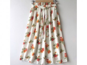 دامن حریر گلدار  قد 75 کد (249)