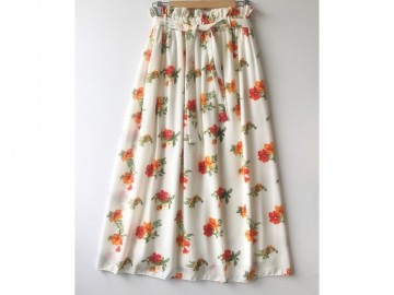 دامن حریر گلدار  قد 90 کد (249)