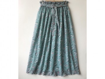 دامن حریر گلدار  قد 90 کد (254)