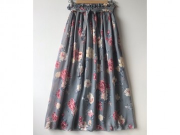 دامن حریر گلدار  قد 90 کد (242)