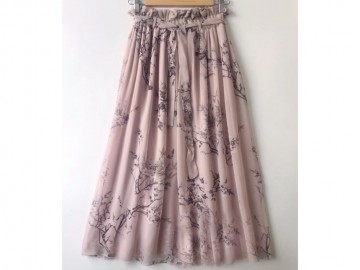 دامن حریر گلدار  قد 90 کد (257)