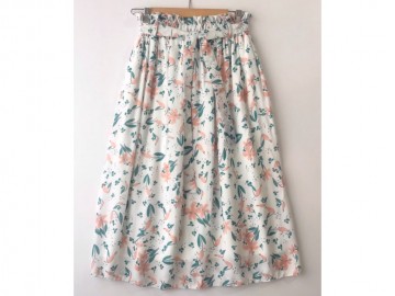 دامن حریر گلدار  قد 75 کد (251)