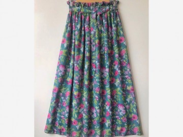 دامن حریر گلدار  قد 90 کد (271)